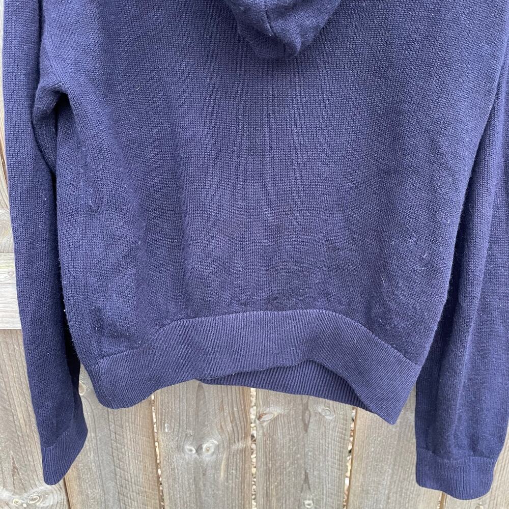 Vince Sweater Knit Hoodie Casual Pullover Blue Size Medium Cashmere - Picture 6 of 7